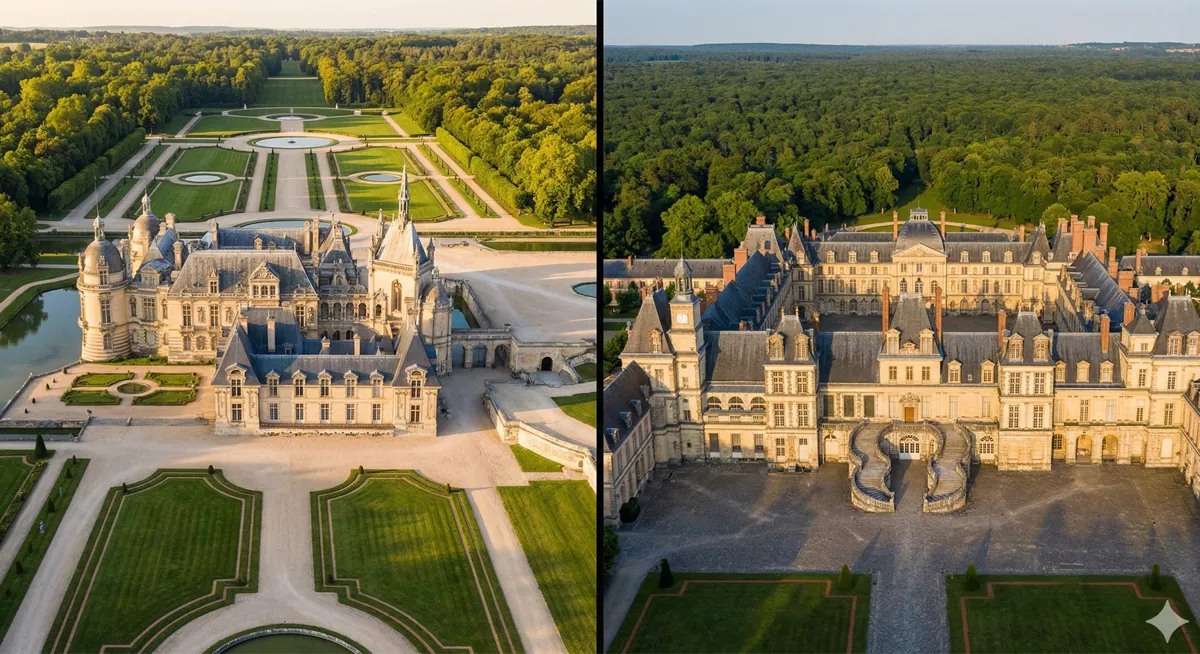 Comparatif séminaire Chantilly vs Fontainebleau - châteaux Île-de-France