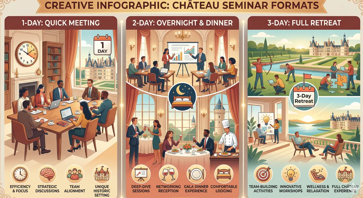 Durée séminaire efficace - Comparatif 1, 2 ou 3 jours