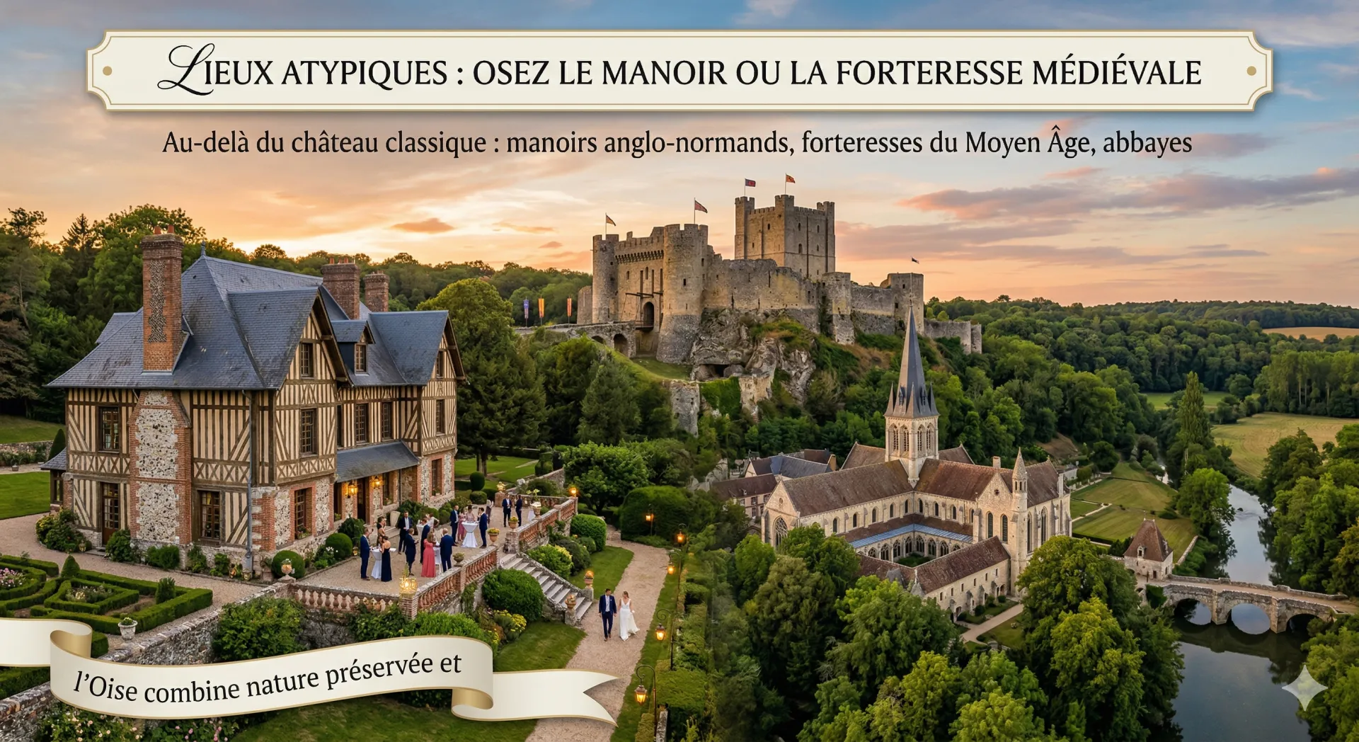 Lieux atypiques séminaire - Manoir anglo-normand, forteresse médiévale et abbaye