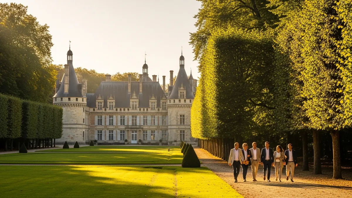 Château historique dans l'Oise entouré de forêts et de jardins à la française, idéal pour un séminaire nature en entreprise