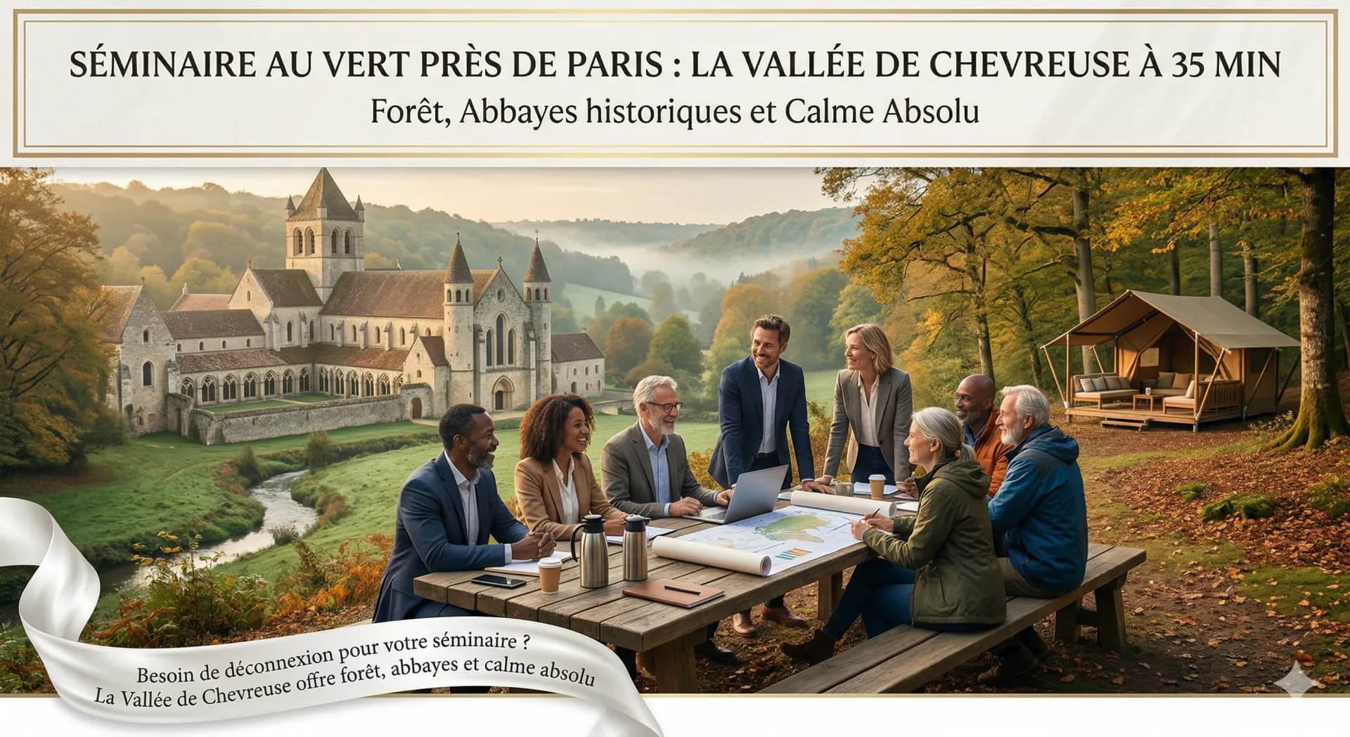 Séminaire au vert Vallée de Chevreuse - Réunion en pleine nature avec abbaye et forêt