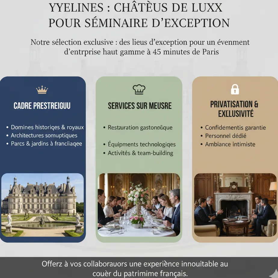 Séminaire dans les Yvelines 78 - Châteaux de luxe à proximité de Paris