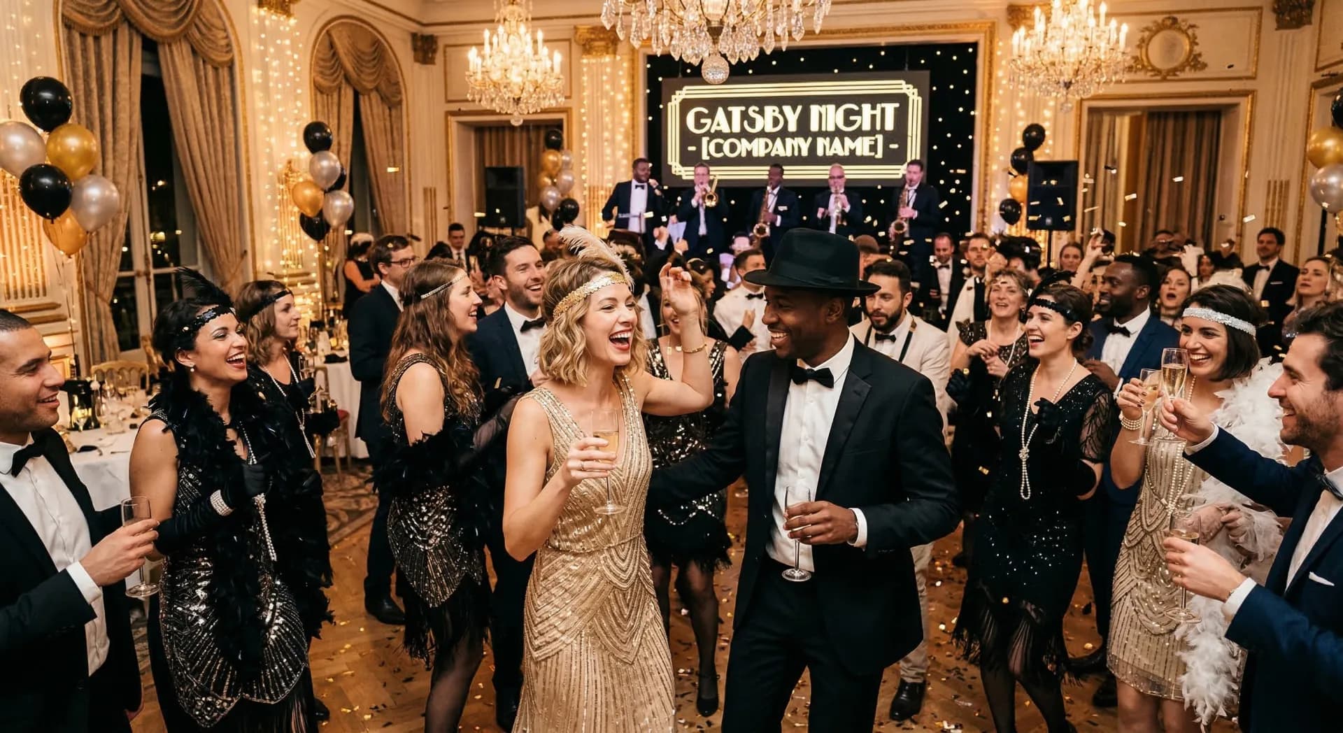 Soirée d'entreprise thème Gatsby dans un château — séminaires et événements corporate en Île-de-France