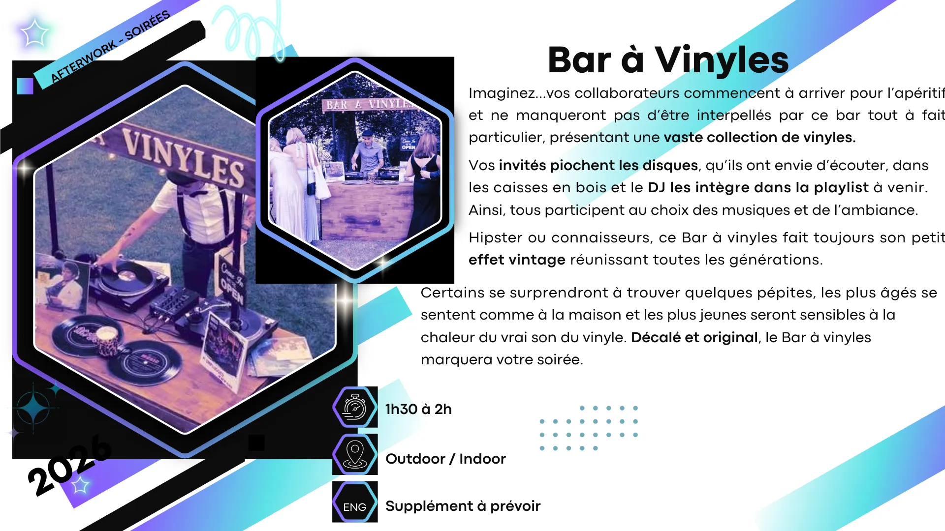 Bar à Vinyles — animation soirée entreprise en château
