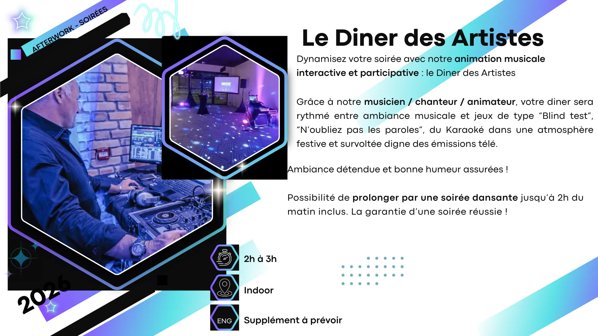 Le Dîner des Artistes — animation soirée entreprise en château