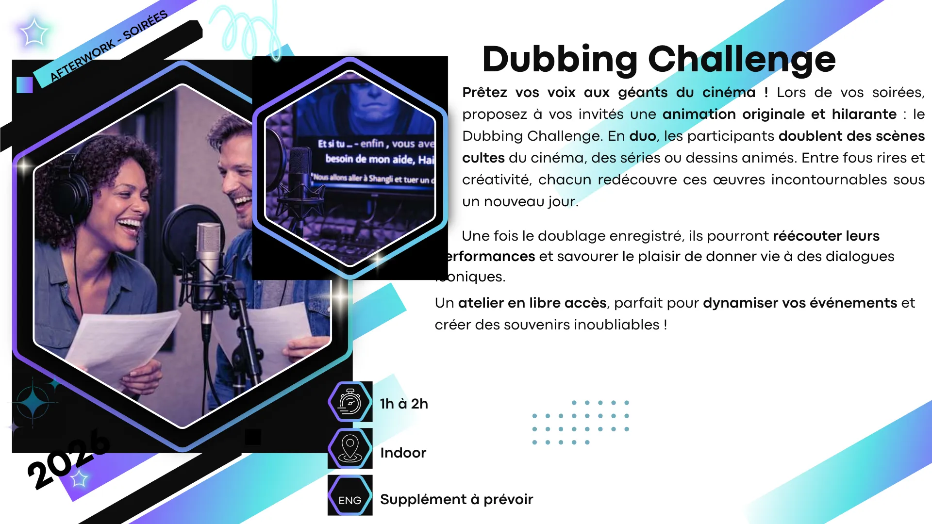 Dubbing Challenge — animation soirée entreprise en château