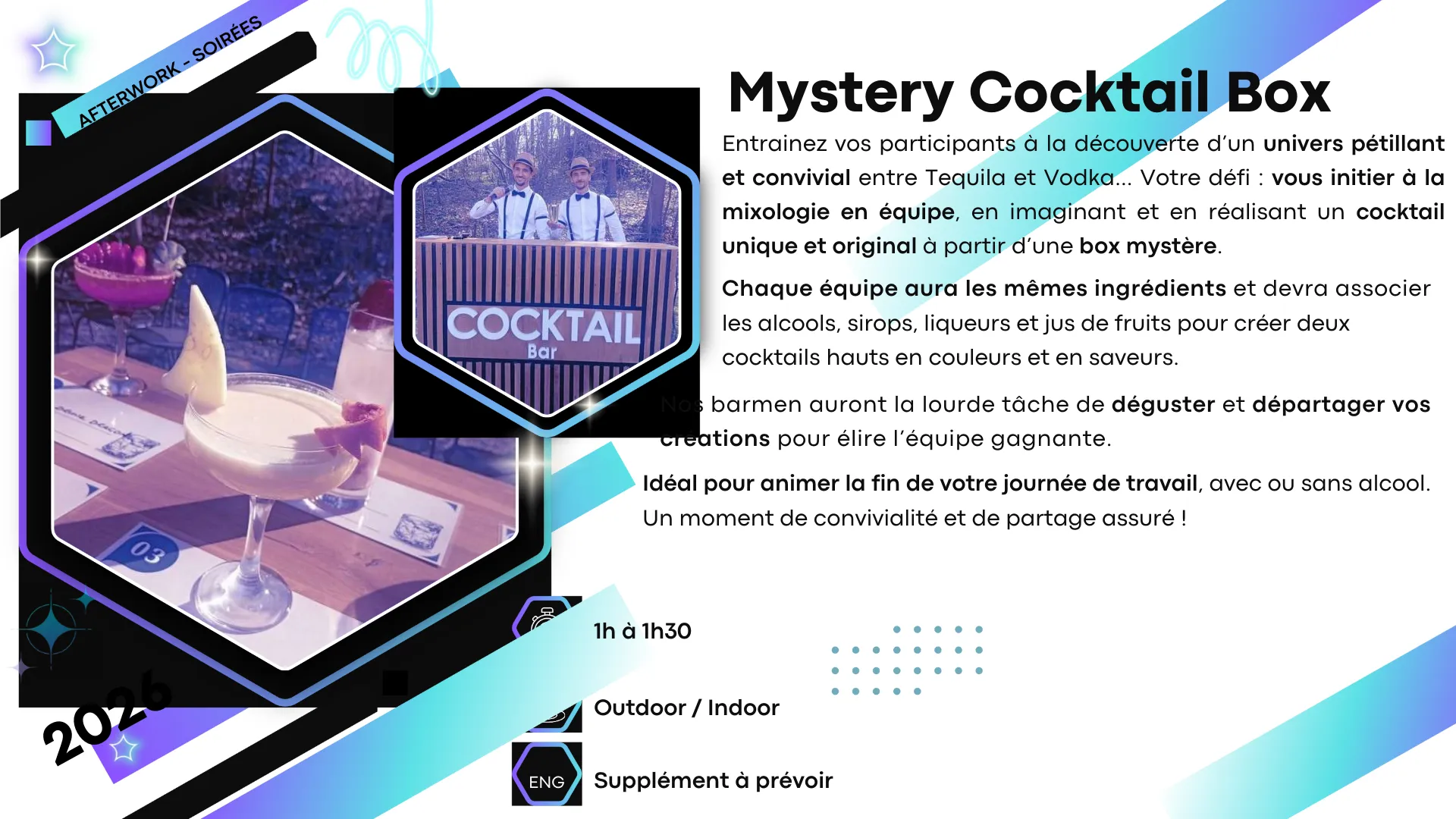 Mystery Cocktail Box — animation soirée entreprise en château