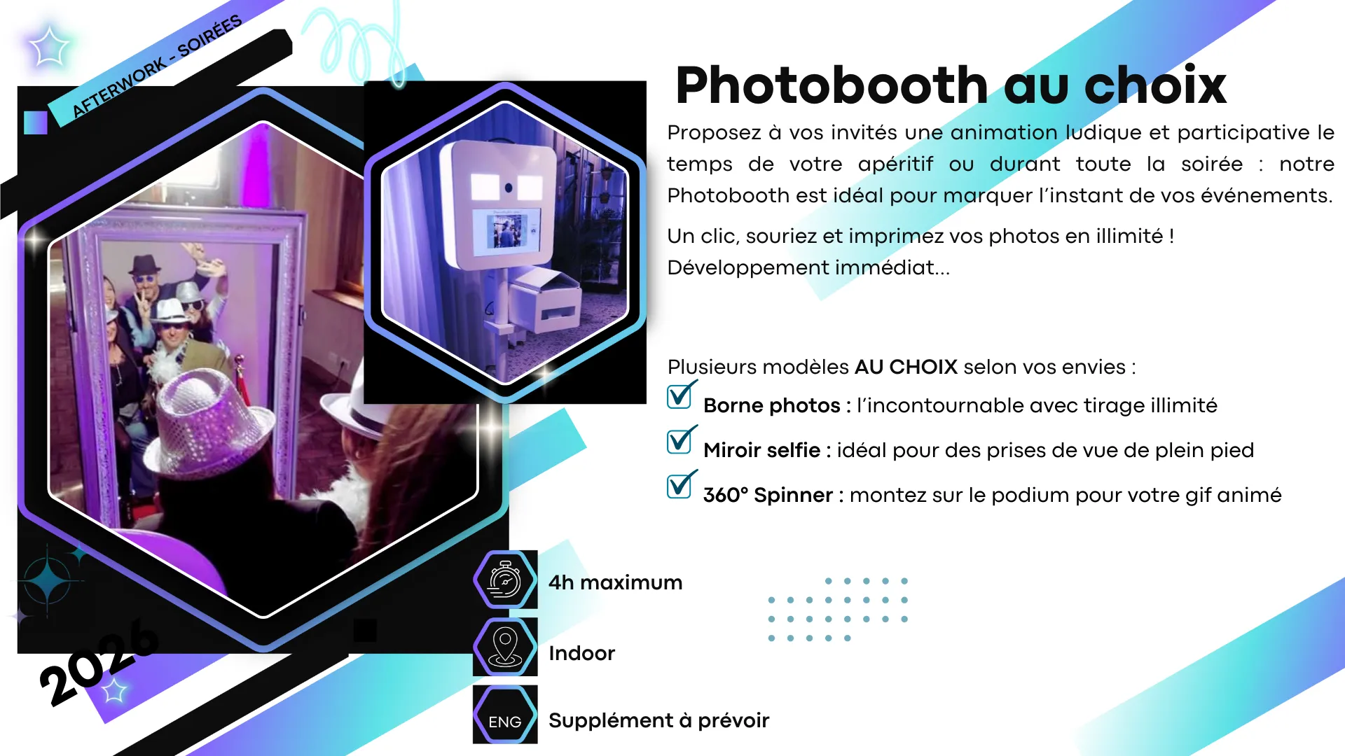 Photobooth au Choix — animation soirée entreprise en château