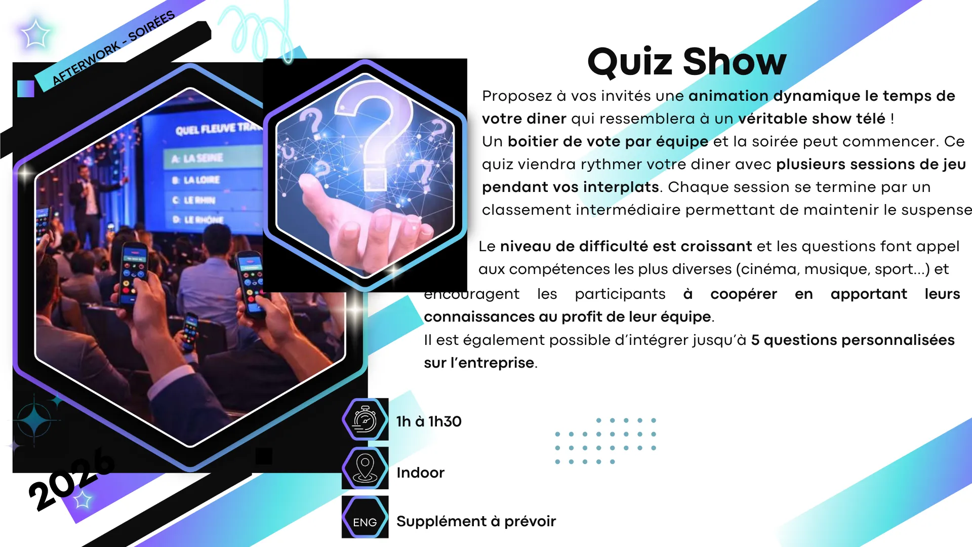 Quiz Show — animation soirée entreprise en château