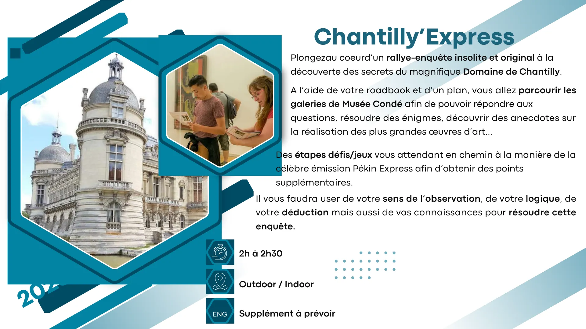 Chantilly'Express — activité team building en château