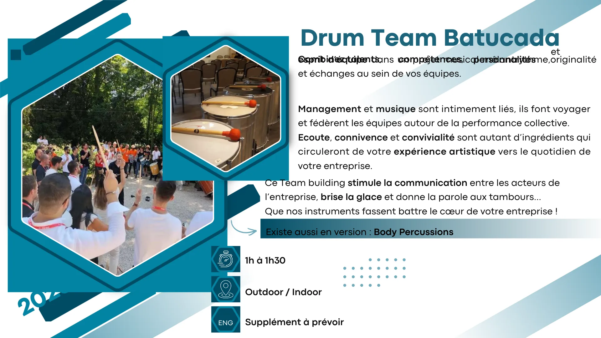 Drum Team Batucada — activité team building en château