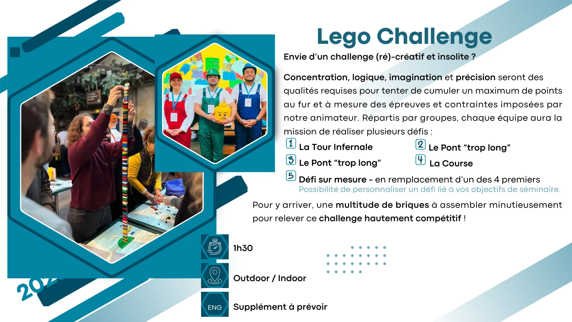Lego Challenge — activité team building en château