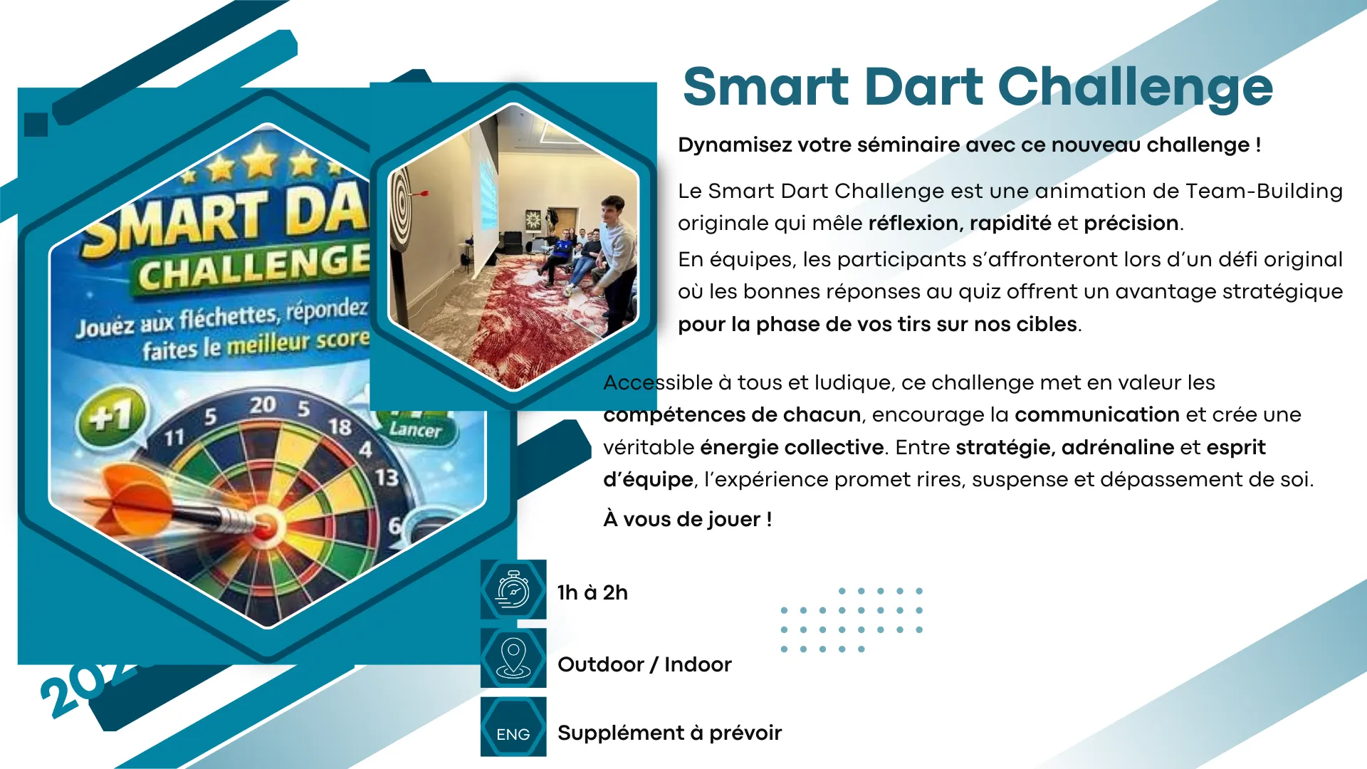 Smart Dart Challenge — activité team building en château