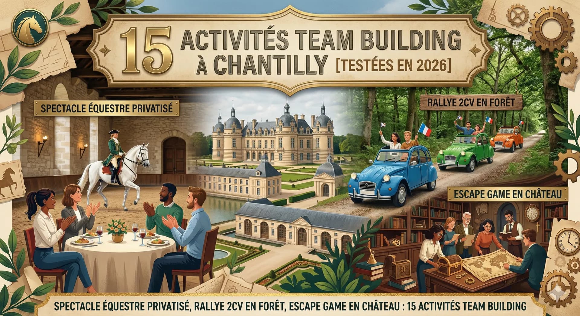 Séminaire à Chantilly : 15 activités team building originales en château IDF