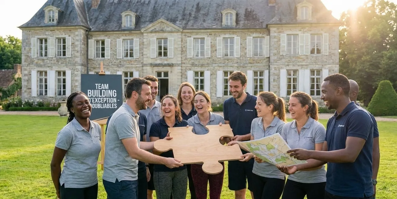 Team building en château — cohésion d'équipe en plein air